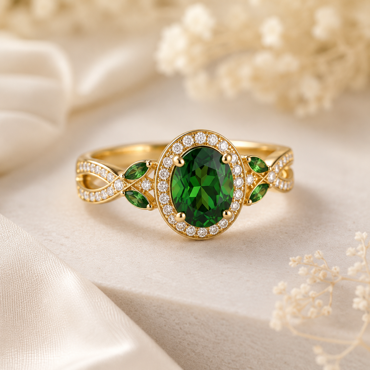 Dreammart Emerald Promise Ring - Image 2