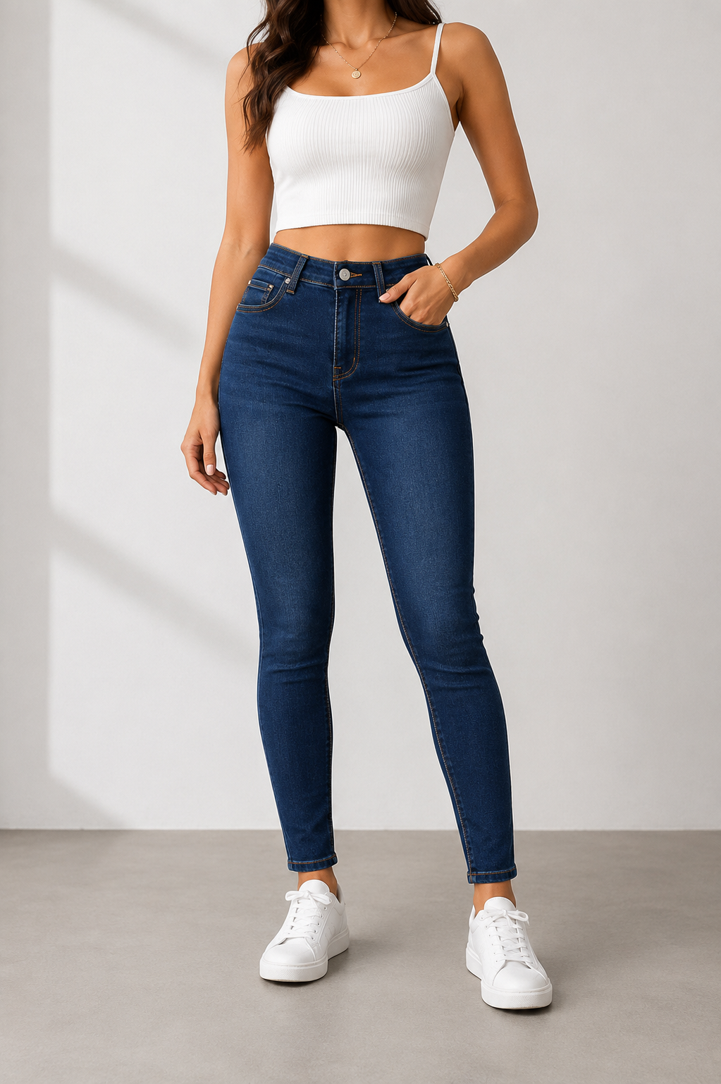 Women's High-Waist Skinny Stretch Jeans - Image 4