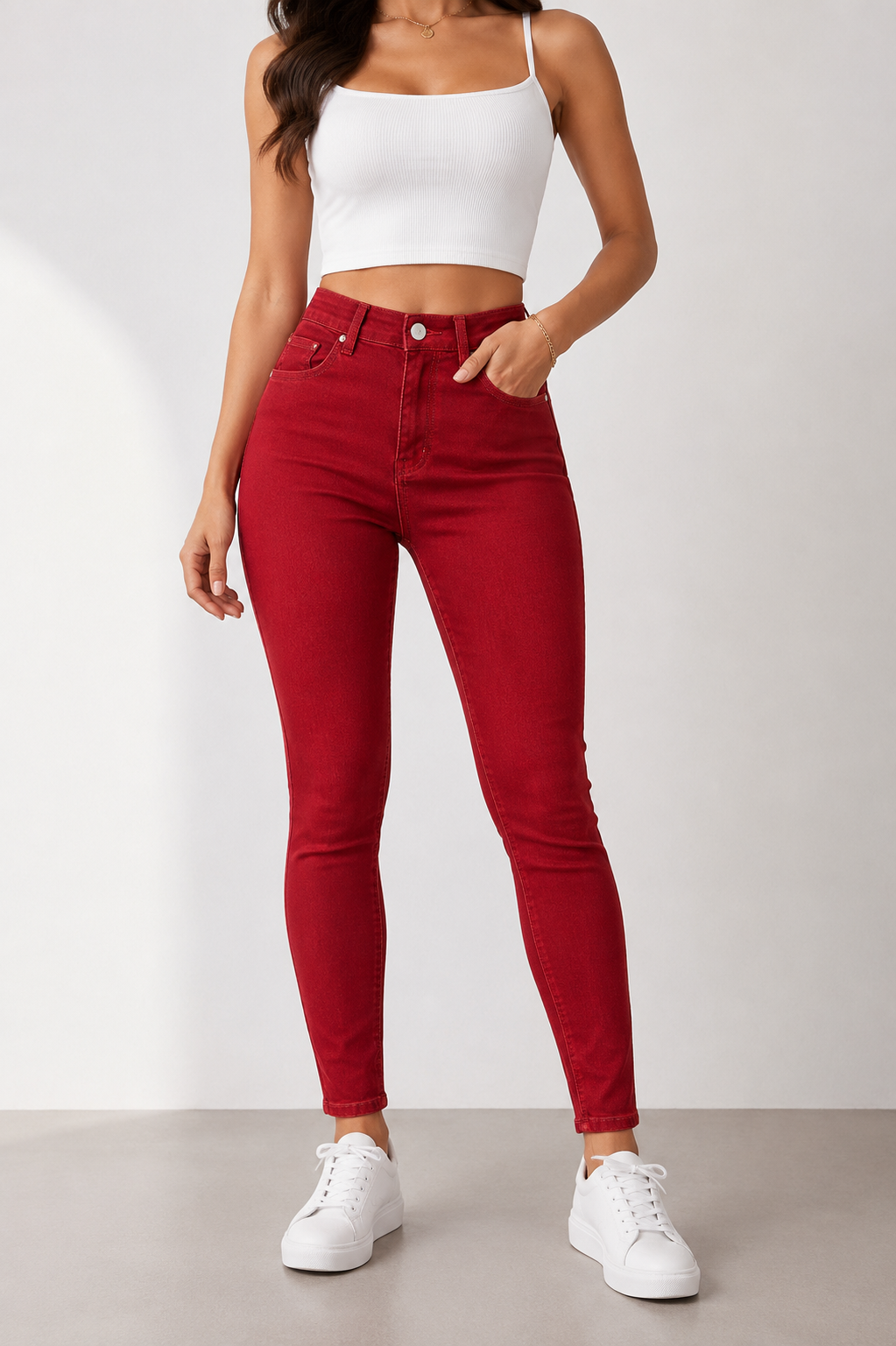 Women's High-Waist Skinny Stretch Jeans - Image 5
