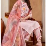 Cotton Blend Floral Printed 3-Piece Kurti Set