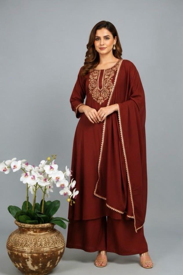 Elegant Rayon 3-Piece Suit - Image 2