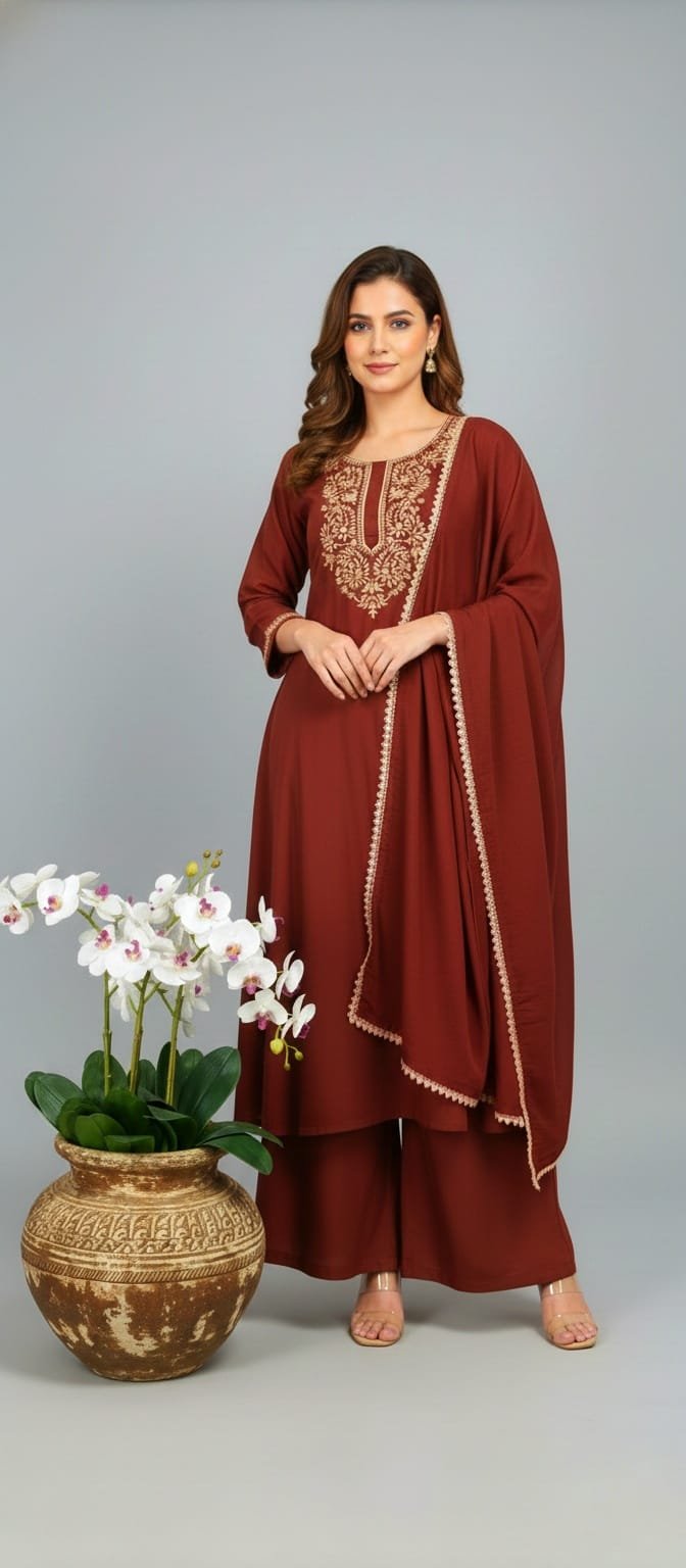 Elegant Rayon 3-Piece Suit