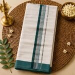 Emerald Stripe Kerala Dhothi