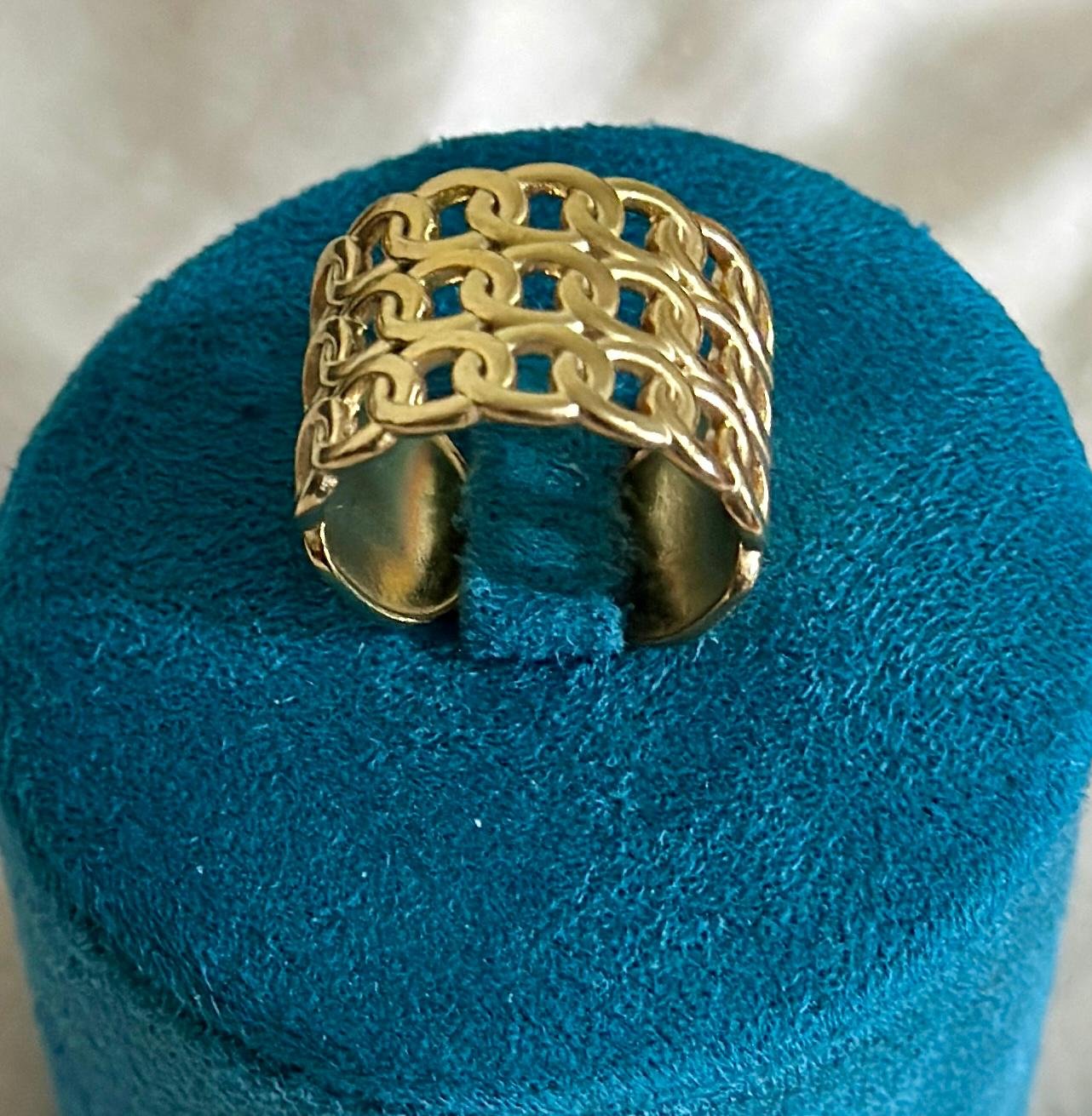 Golden Chain Cuff Ring - Image 2