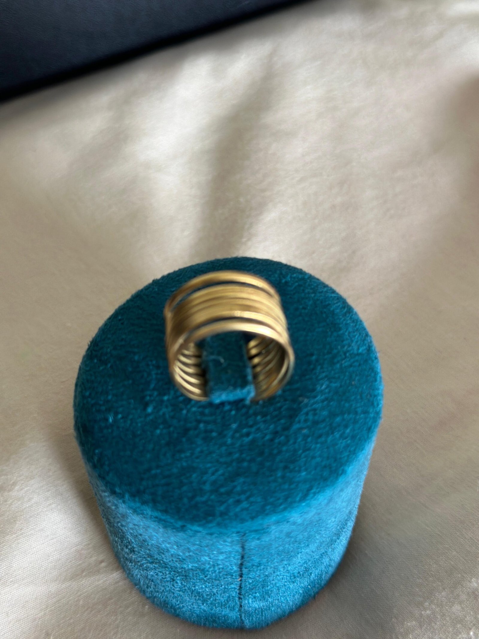 Golden Coil Cuff Ring - Image 3