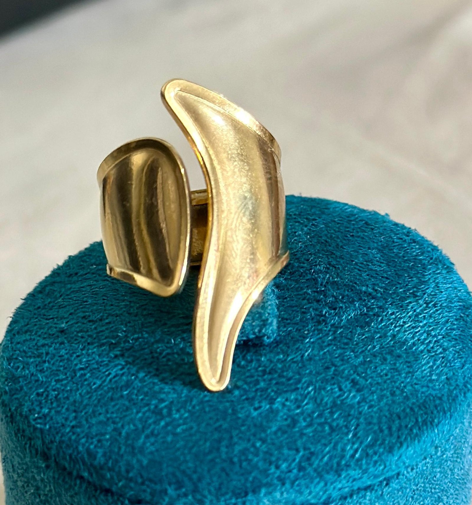 Golden Crescent Duo Ring