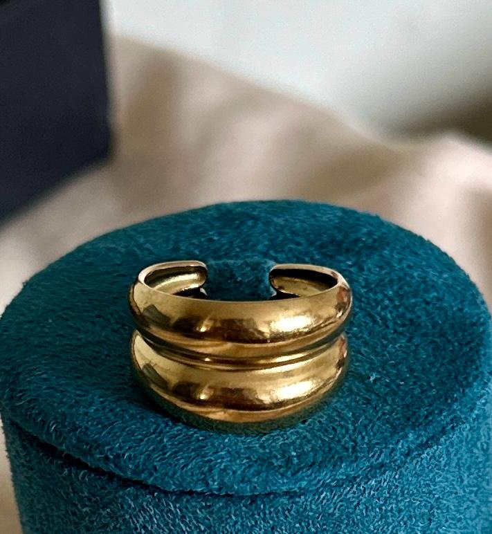 Golden Duo Dome Ring - Image 2