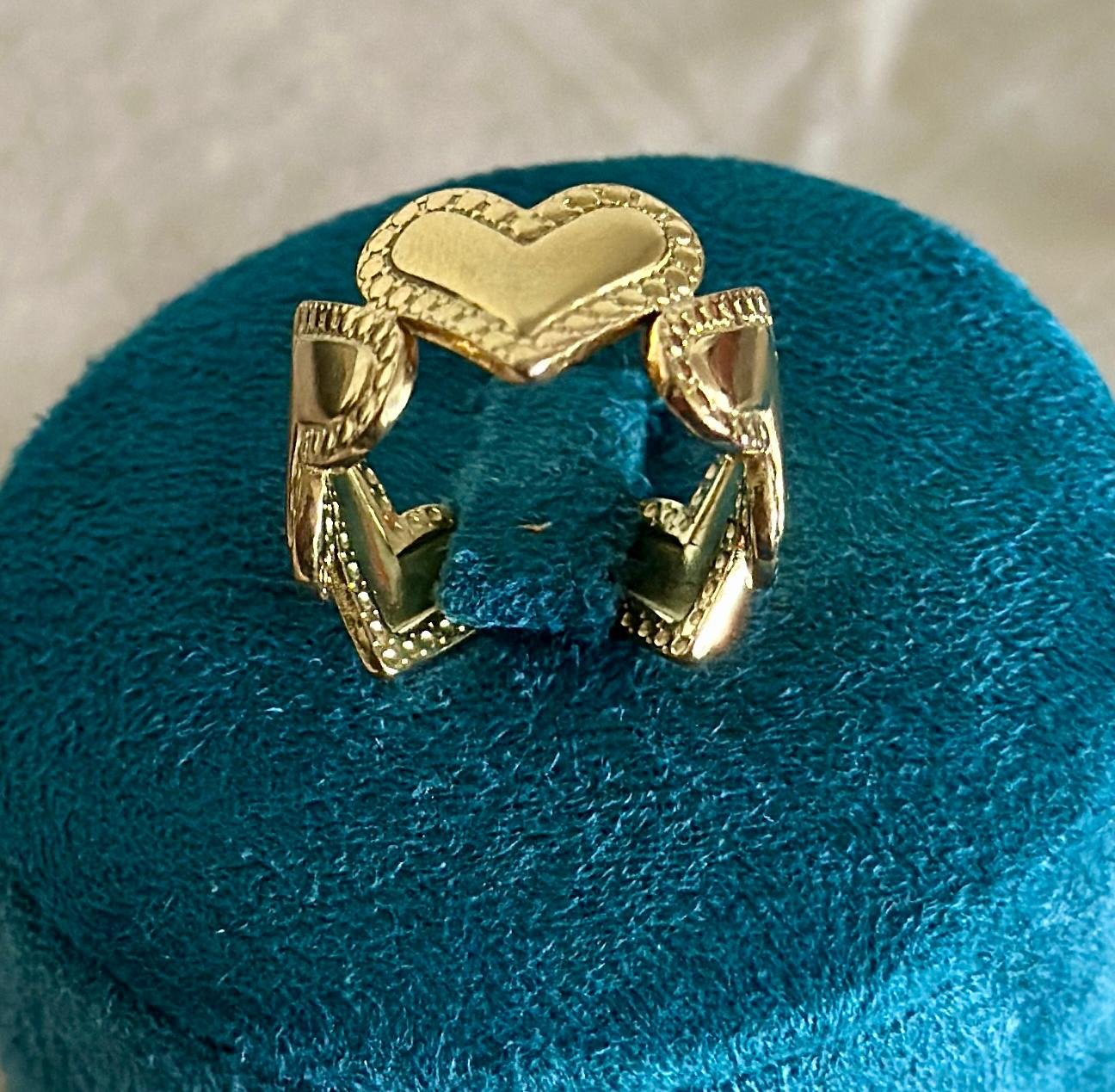 Golden Heart Harmony Ring