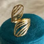 Golden Leaf Whisper Ring