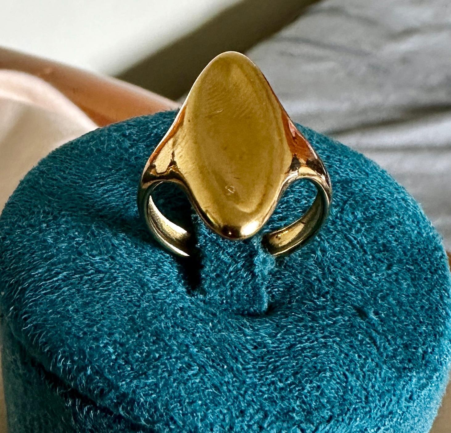 Golden Marquise Statement Ring
