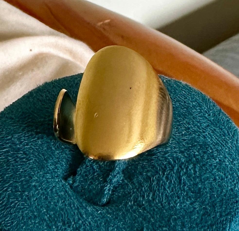 Golden Pebble Statement Ring