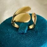 Golden Petal Cascade Ring