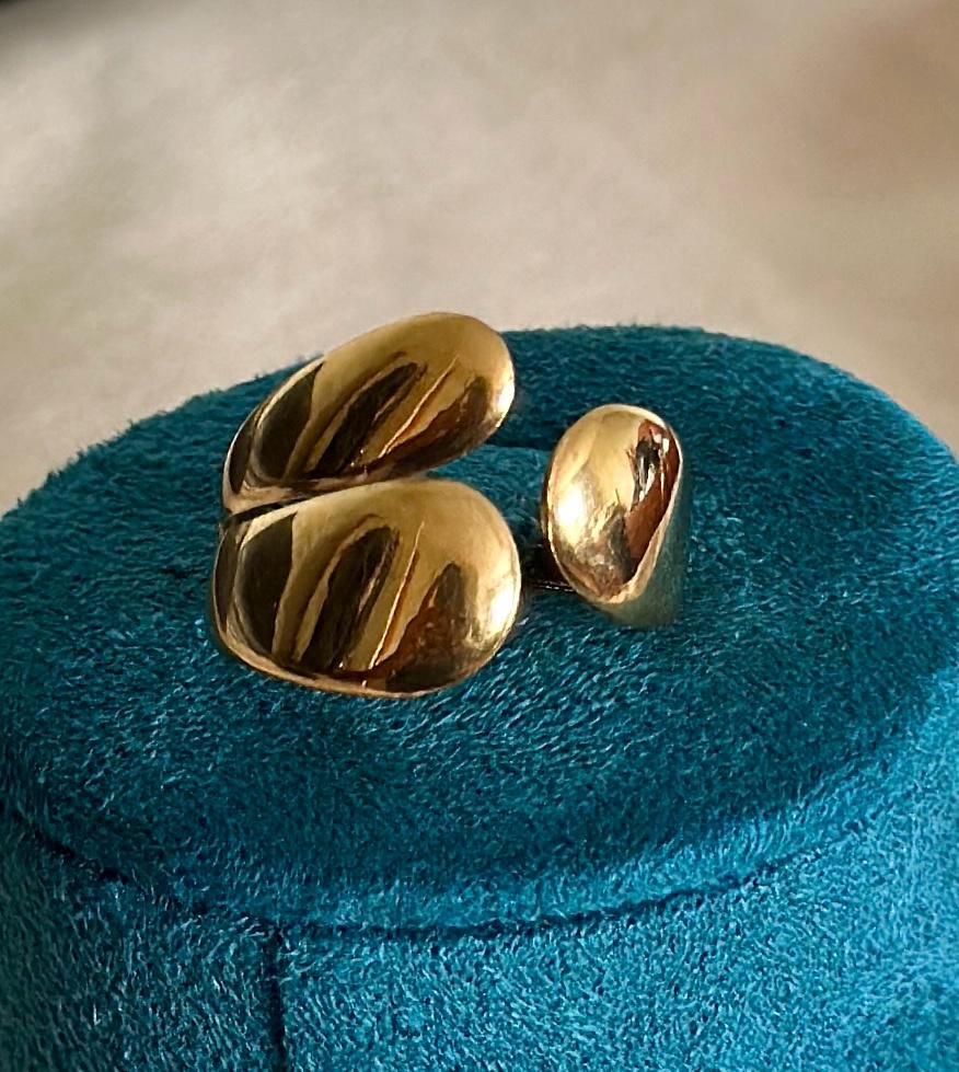 Golden Petal Cascade Ring - Image 2