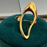 Golden Wave Openwork Ring