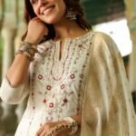 Ivory White Embroidered 3-Piece Suit Set