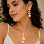 Modern Pearl Cascade Jewelry Set