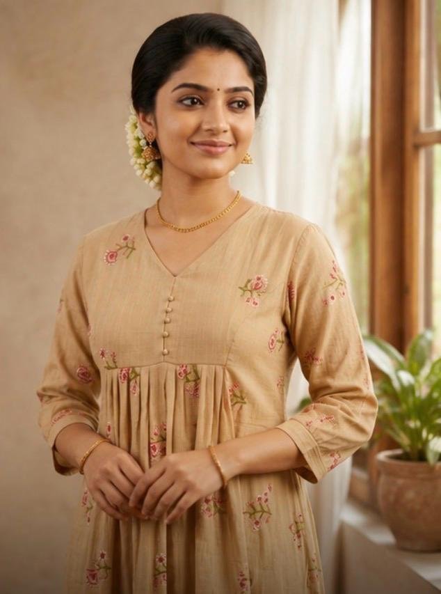 Multicolor Embroidered Mulchiffon Dress - Image 3