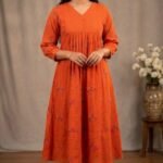 Multicolor Embroidered Mulchiffon Dress