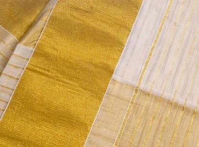 Premium Kerala Kasavu Cotton Saree with Rich Golden Zari Pallu - Image 4
