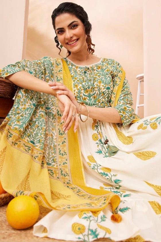Printed Cotton Suit Set