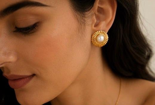Radiant Pearl Sunburst Jewelry Set - Image 3