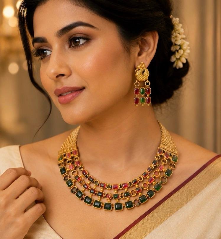 Royal Peacock Heritage Necklace Set