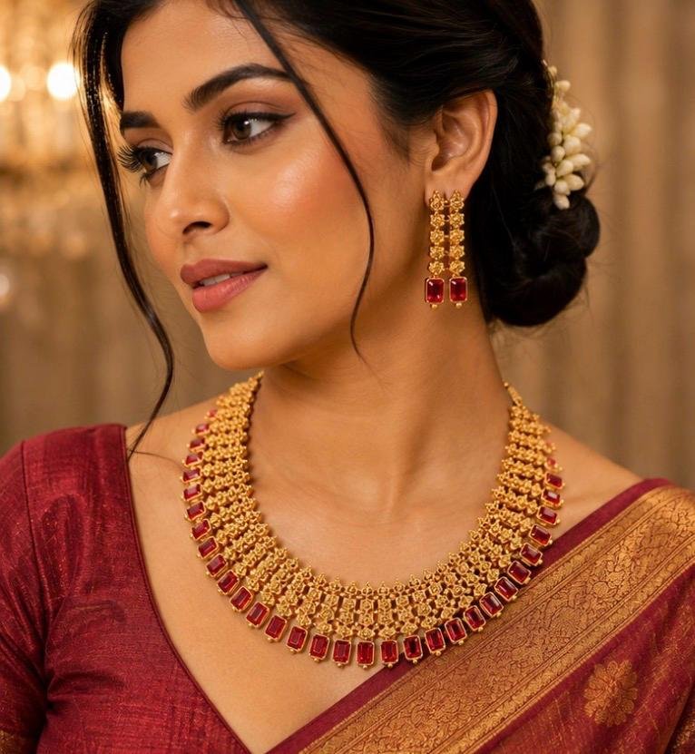 Ruby Royale Heritage Necklace Set