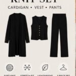 Women's Elegant Ribbed Knit 3-Piece Co-Ord Set