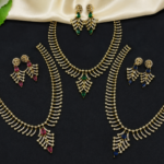 Antique Gold Leaf AD Necklace Set