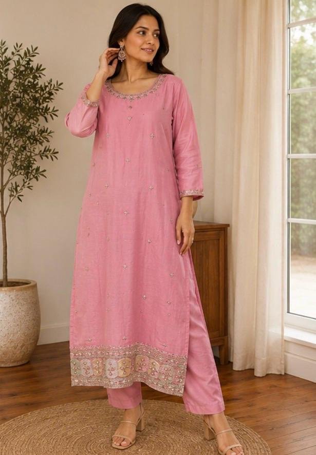Elara Embellished Straight Kurta Set - Image 7