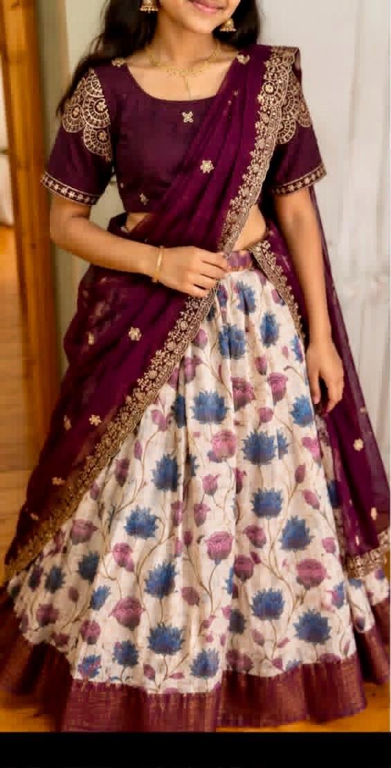 Floral Print Dhavani Set - Image 3