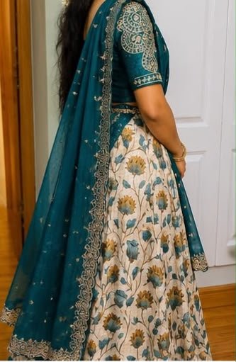 Floral Print Dhavani Set - Image 8