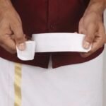 Premium Adjustable Cotton Velcro Dhoti Belt (Mundu Belt) – White
