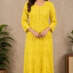 Premium Muslin Lucknowi Chikankari Straight Kurta