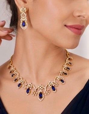 Royal Bloom Diamond Necklace Set - Image 5