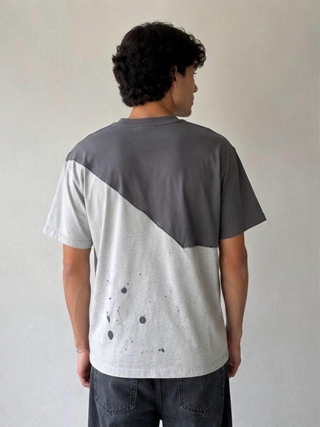 Urban Split Panel Oversized T-Shirt - Image 4