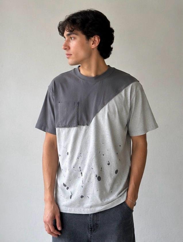 Urban Split Panel Oversized T-Shirt