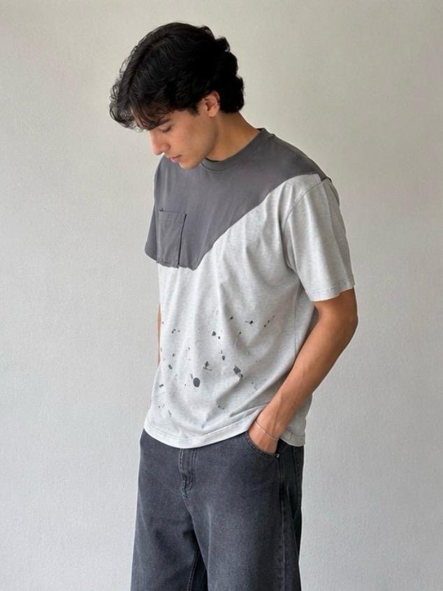 Urban Split Panel Oversized T-Shirt - Image 3