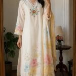 Floral Elegance Cream Salwar Suit