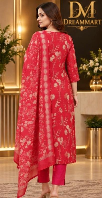 Gulnaar Vertical Silk Salwar Suit - Image 4